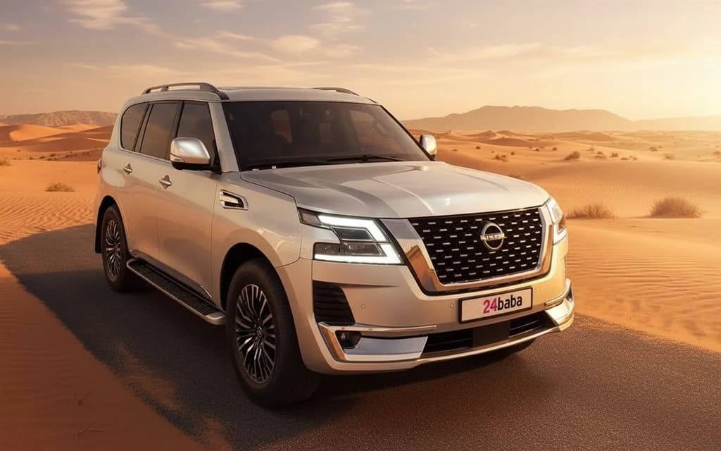 Nissan Patrol 2023 Silver cover image – rental in Dubai