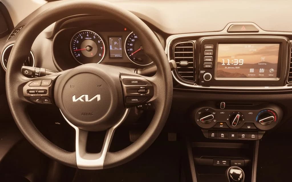 Kia Pegas 2025 interior view showing trim