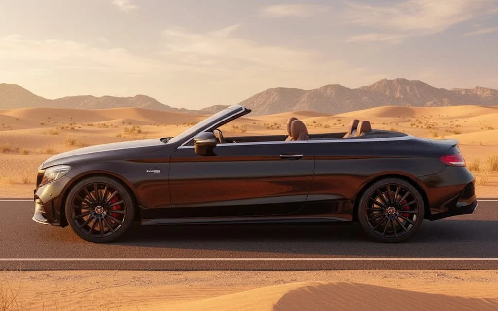Mercedes C43 2022 Black side profile