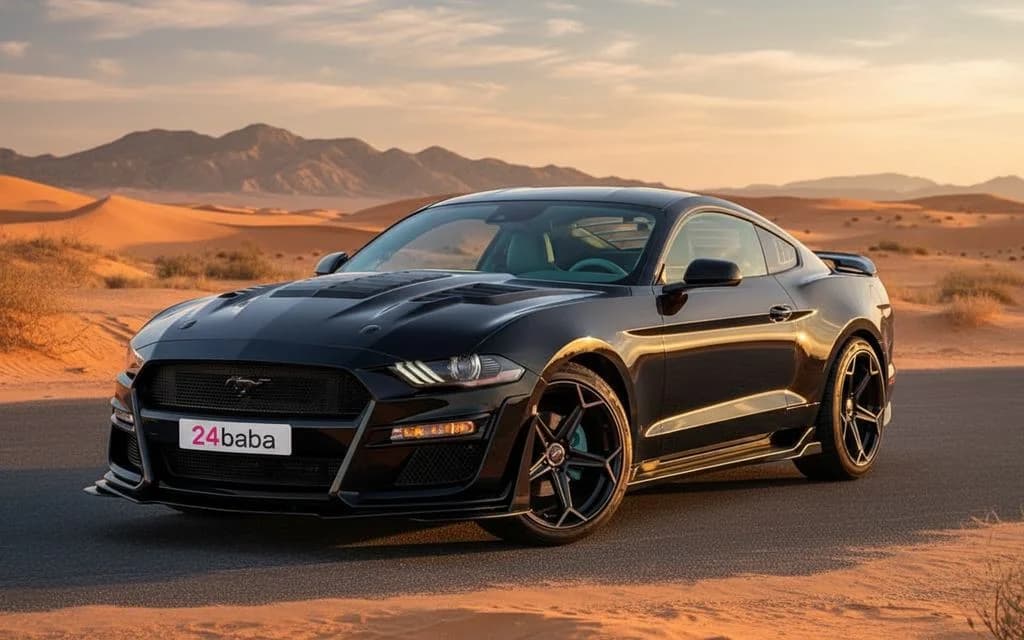 Ford Mustang 2021 Black cover image – rental in Dubai