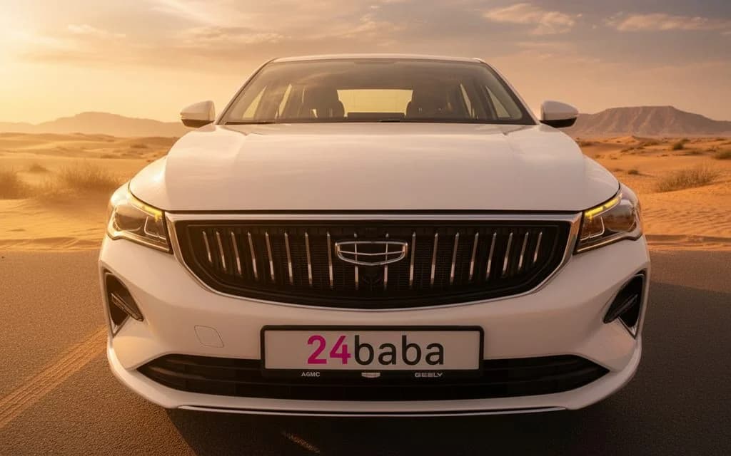 Hire White Geely Emgrand 2024 in Dubai