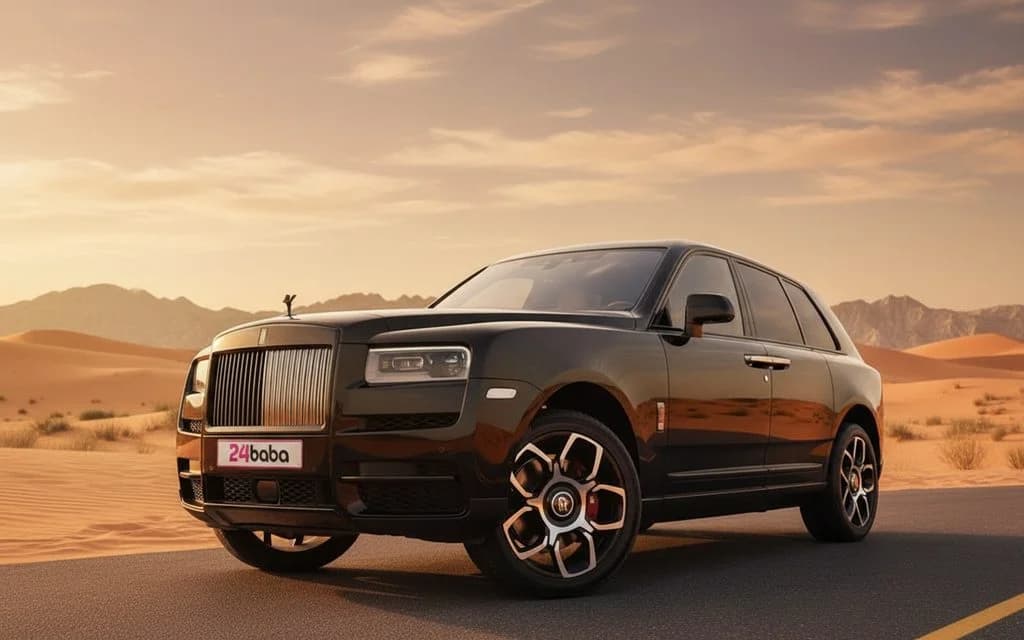 RollsRoyce Cullinan 2021 Black cover image – rental in Dubai