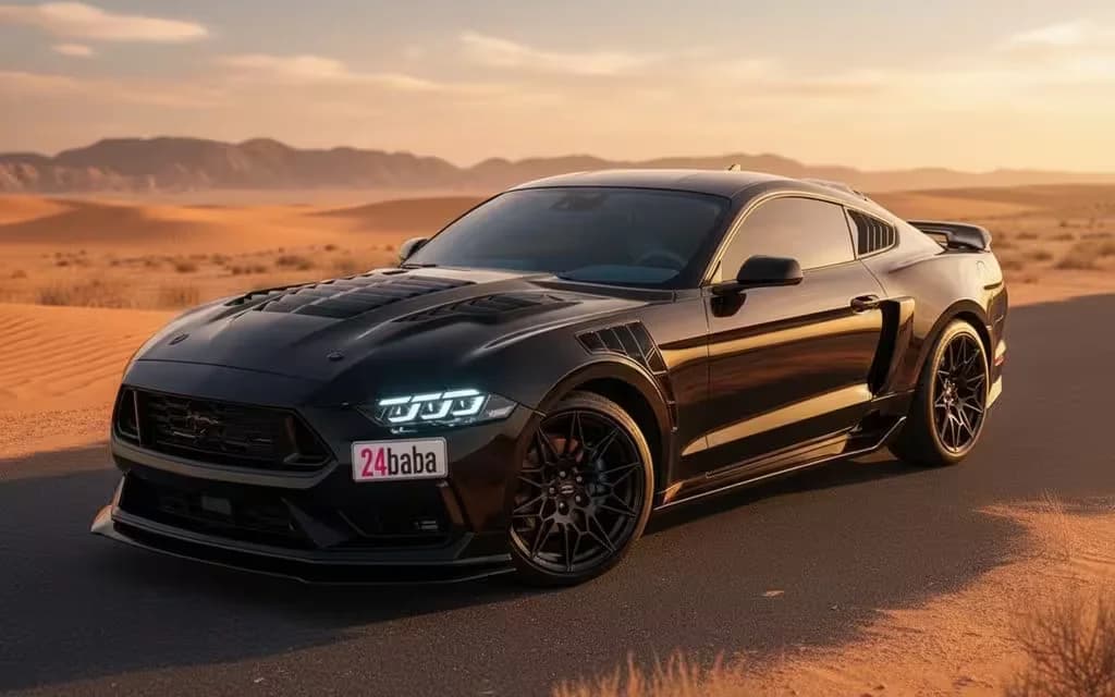 Ford Mustang 2021 Black cover image – rental in Dubai