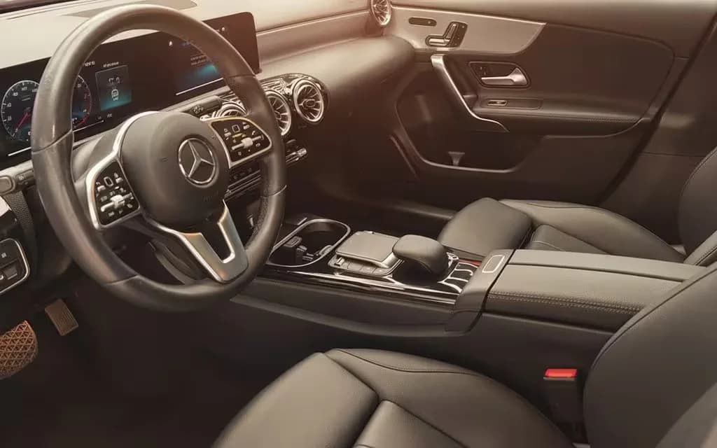Mercedes A220 2022 dashboard and infotainment