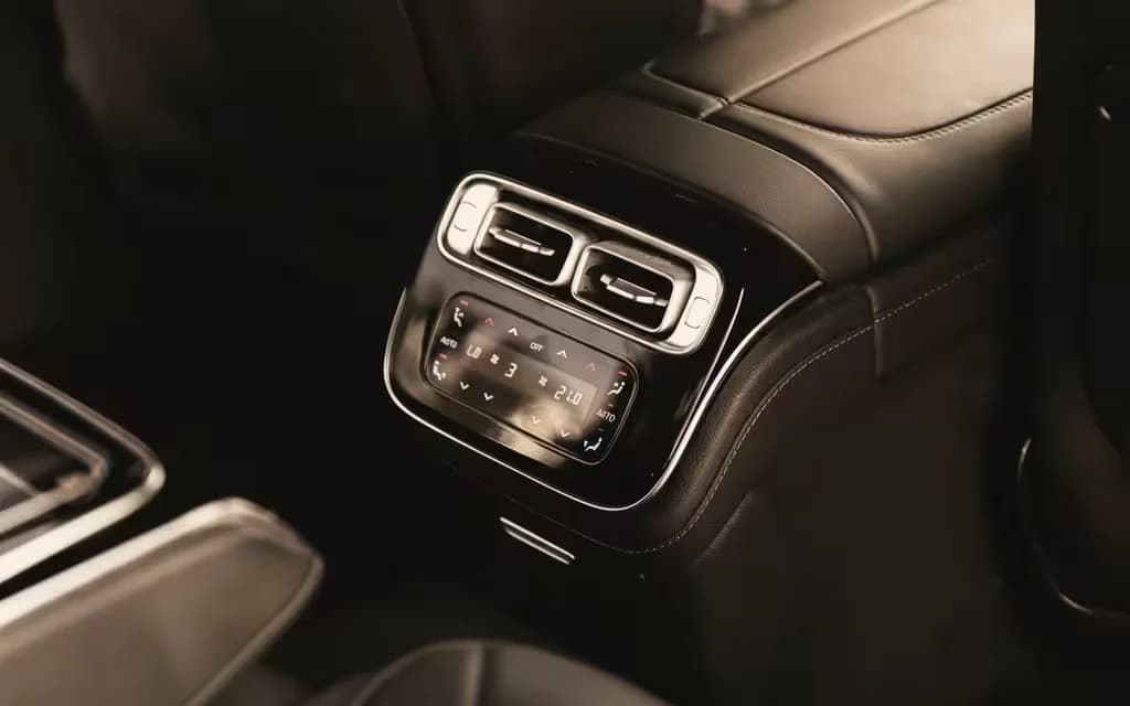 Mercedes S500 2023 interior view showing trim – rental in Dubai