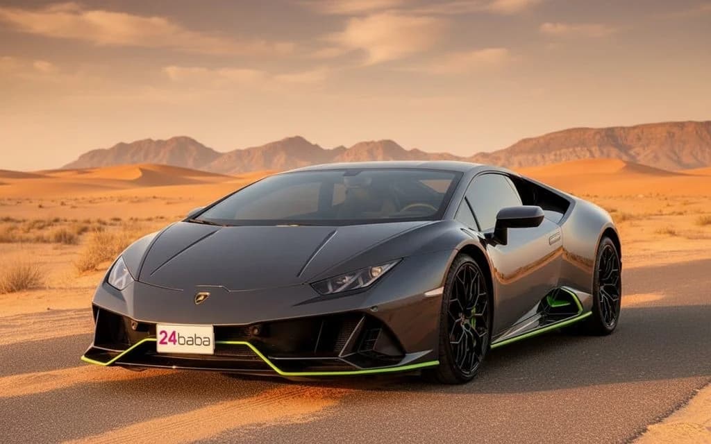 Lamborghini Huracan 2023 Grey cover image – rental in Dubai