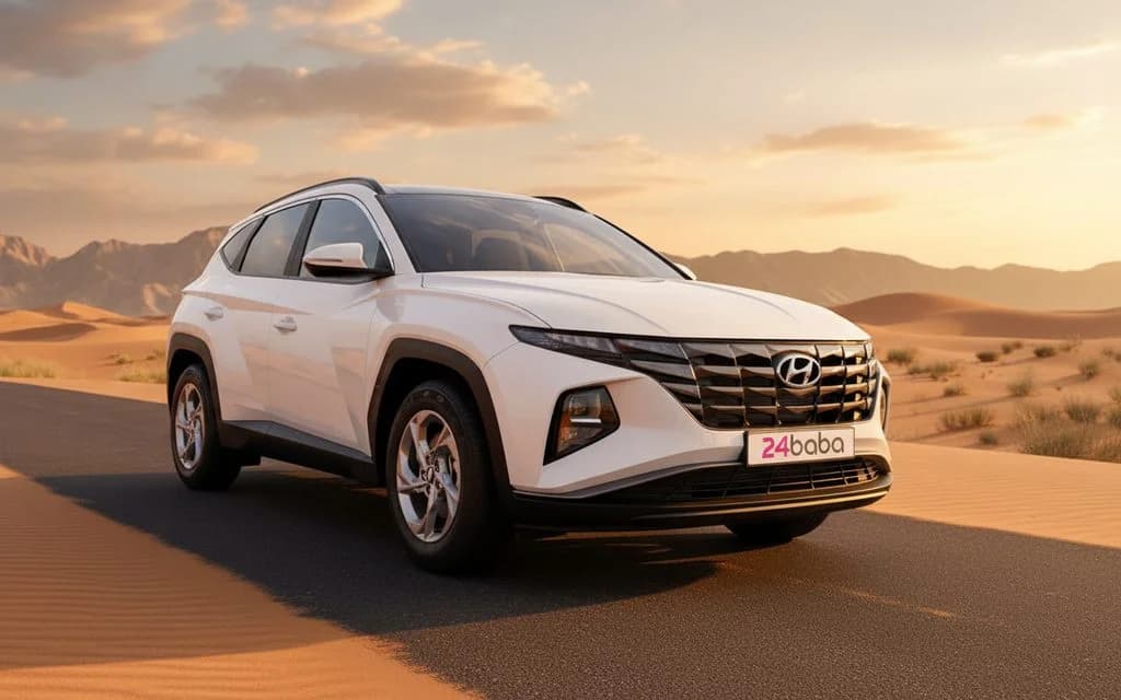 Hyundai Tucson 2022 White cover image – rental in Dubai