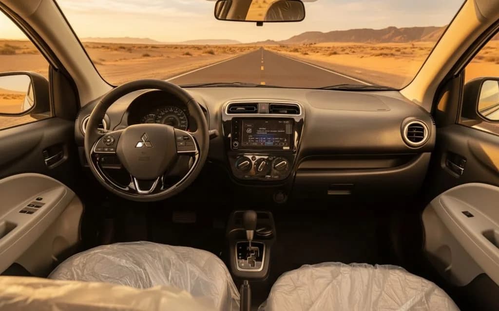Mitsubishi Attrage 2024 interior view showing trim