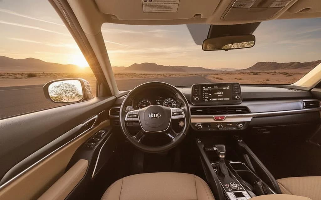 Kia Telluride 2021 interior view showing trim
