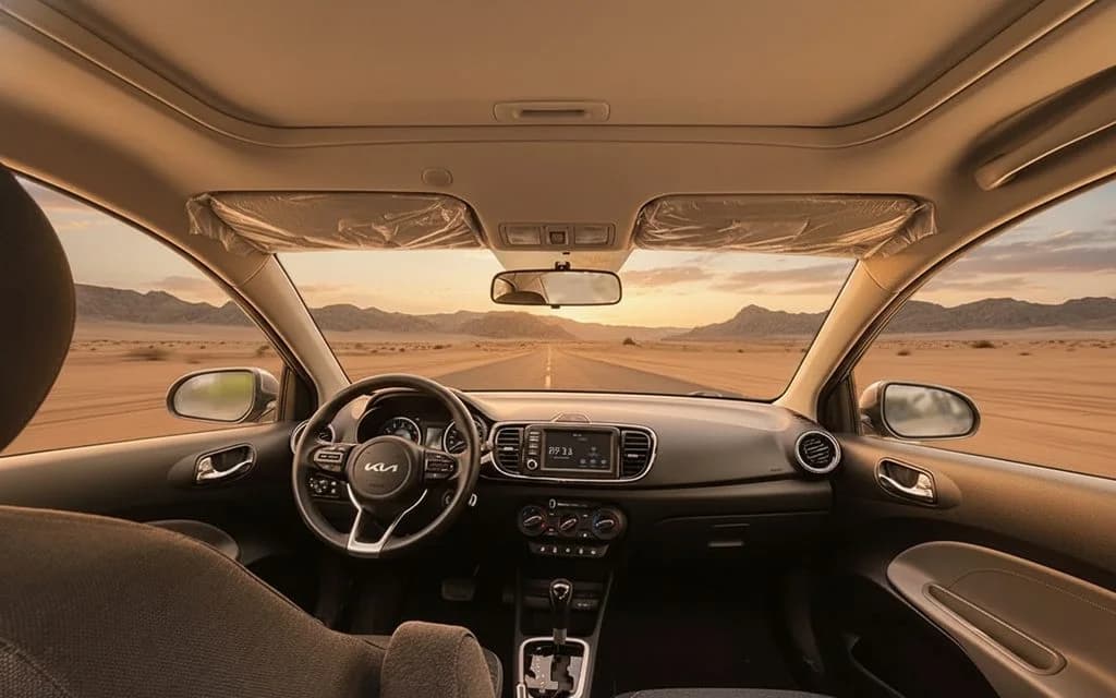 Kia Pegas 2023 interior view showing trim