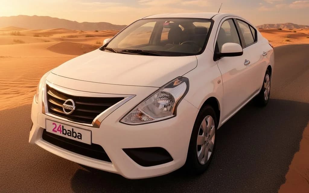 Nissan Sunny 2022 White cover image – rental in Dubai