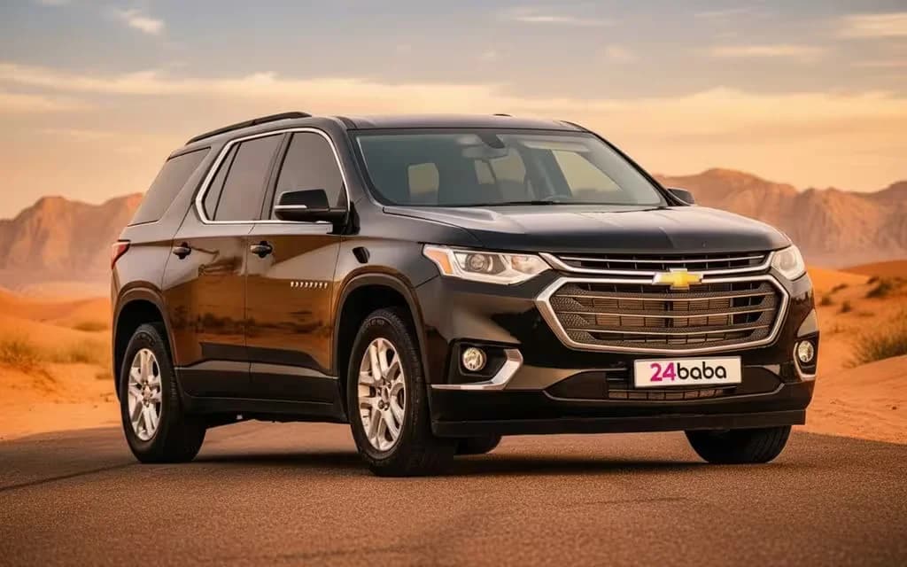 Chevrolet Traverse 2021 Black cover image – rental in Dubai