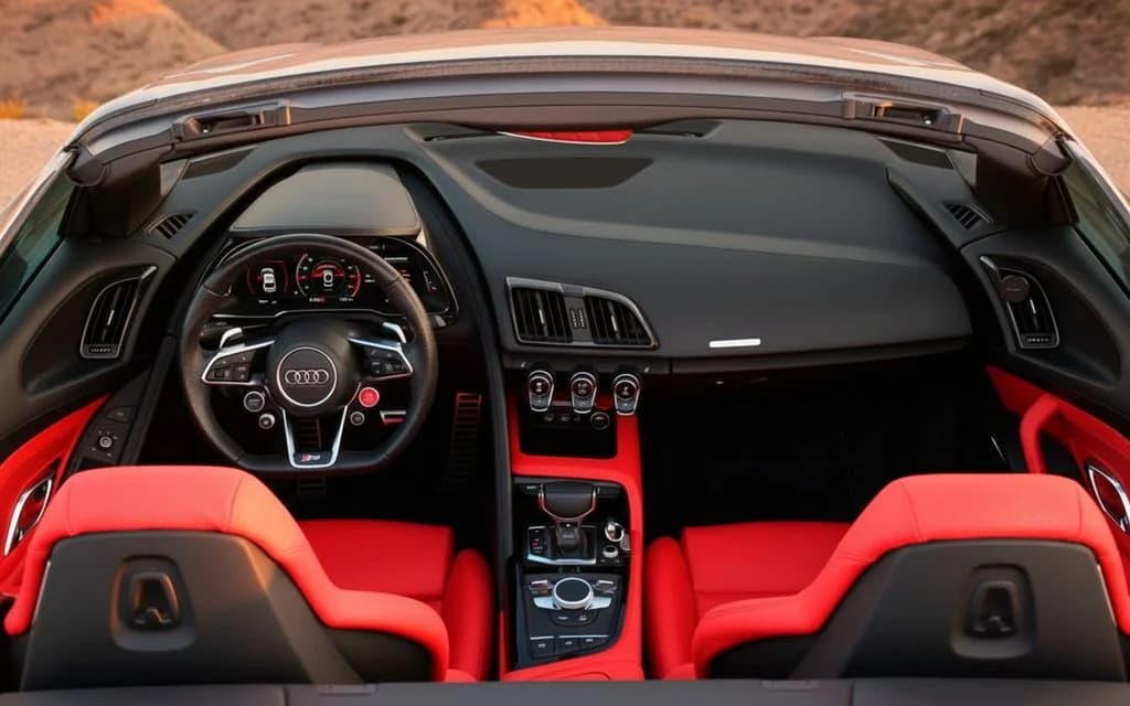 Audi R8 2022 interior view showing trim