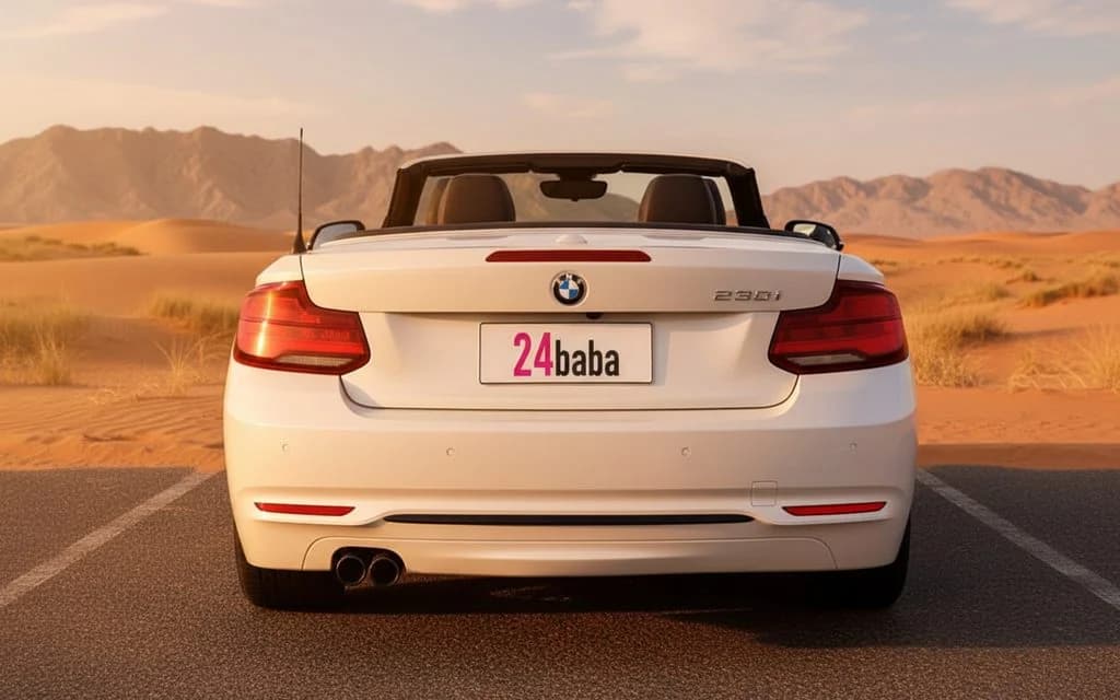 Bmw 230 2020 White rear view showing taillights