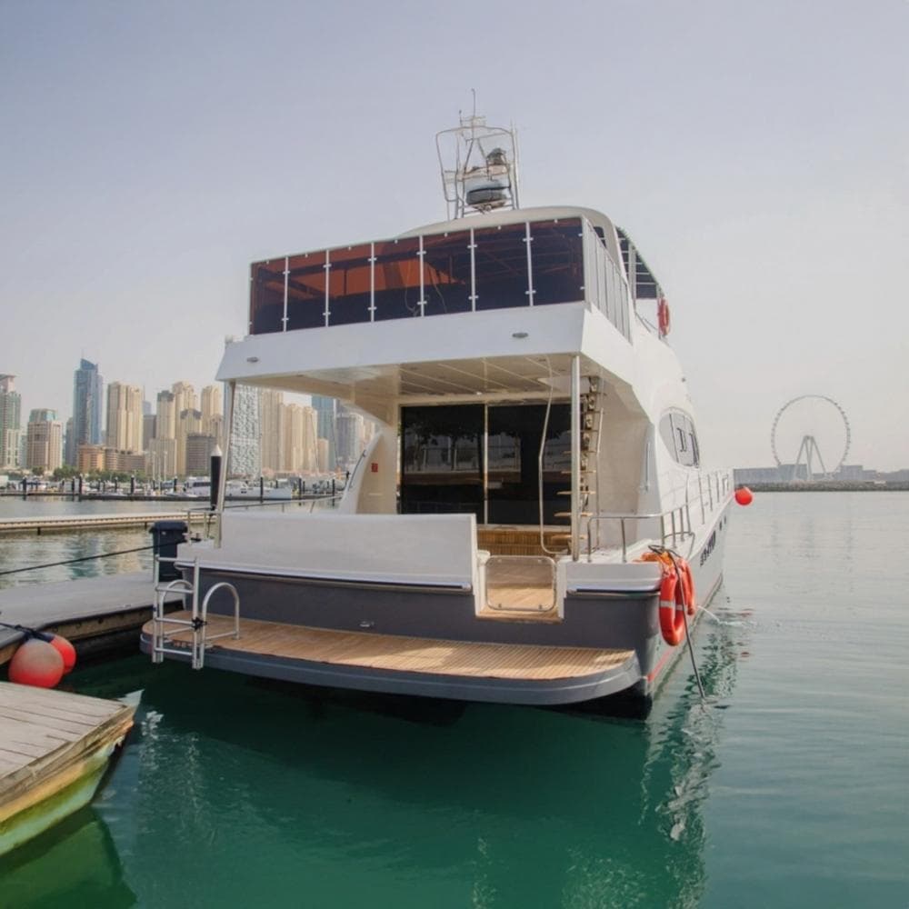 Pluto 80ft yacht exterior view