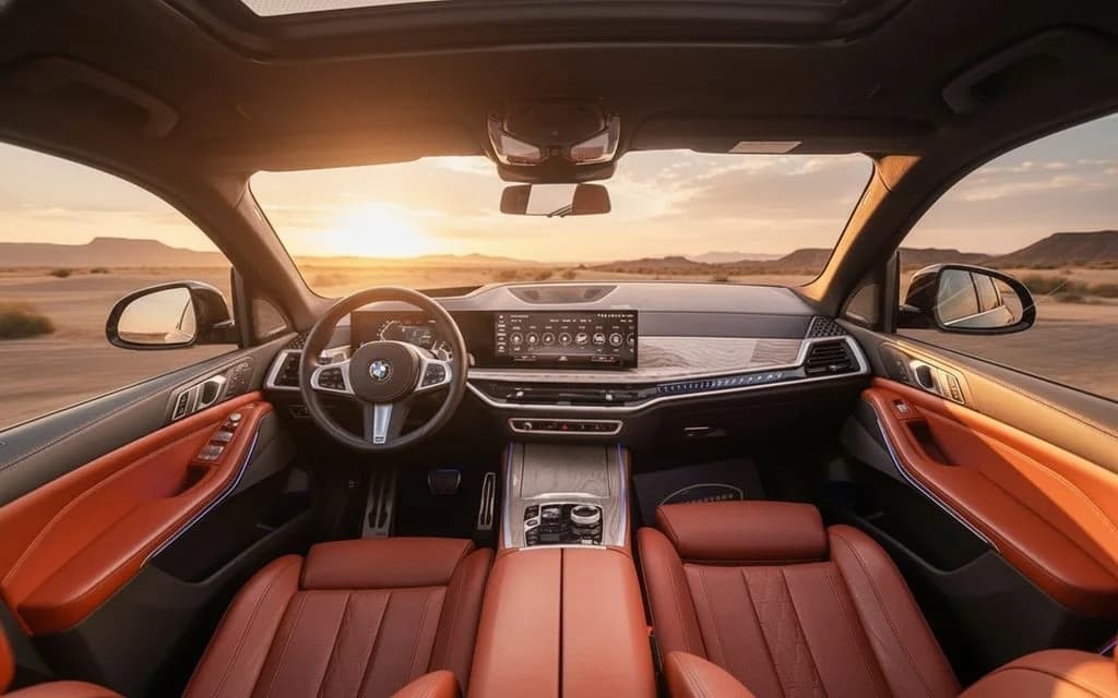 Bmw X7 2023 interior view showing trim