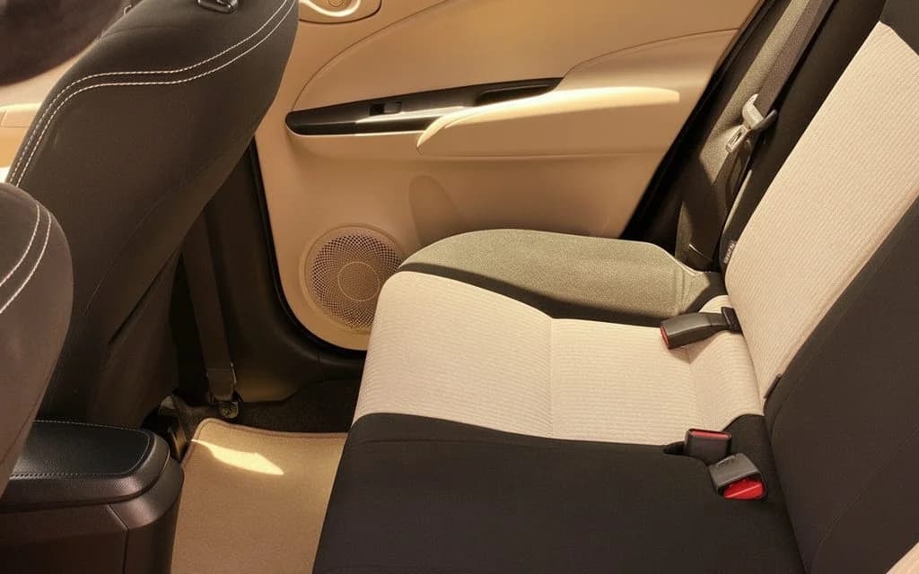 Toyota Yaris 2025 leather seats and cabin – rental in Dubai