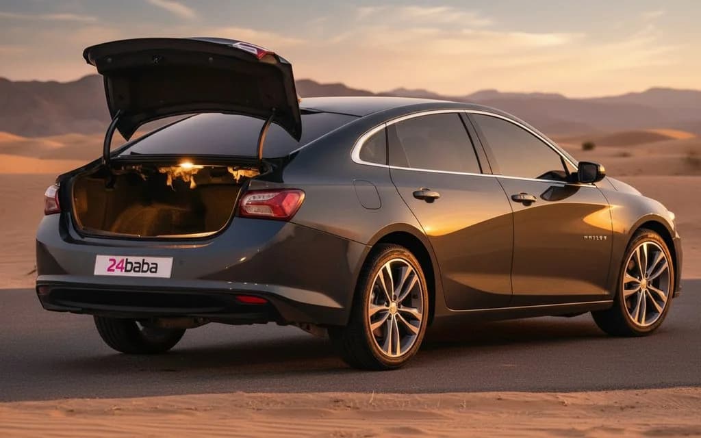 Chevrolet Malibu 2022 Grey rear view showing taillights