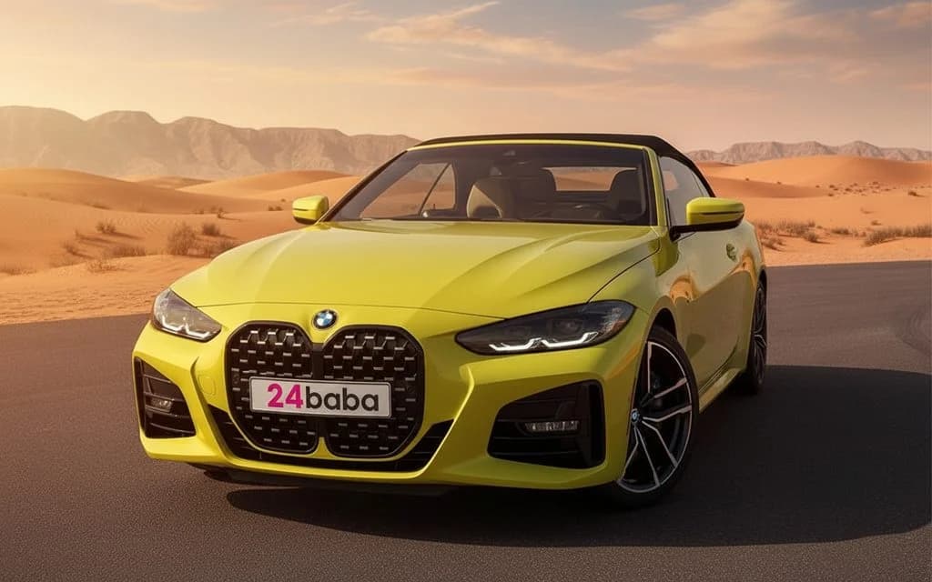 Bmw 430 2022 Yellow cover image – rental in Dubai