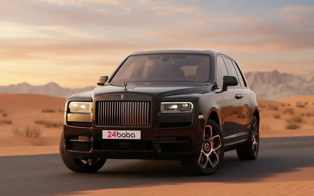 RollsRoyce Cullinan 2024 Black cover image – rental in Dubai