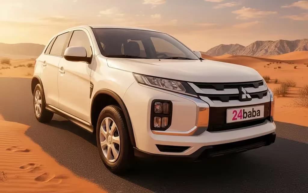 Mitsubishi Asx 2022 White front view with headlights