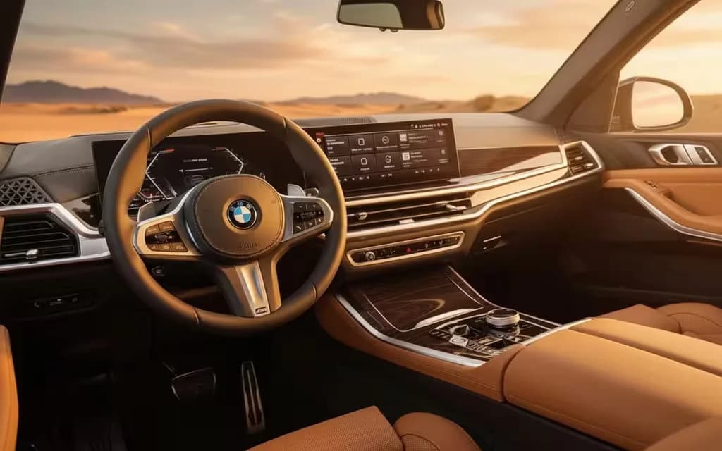 Bmw X5 2024 dashboard and infotainment – rental in Dubai
