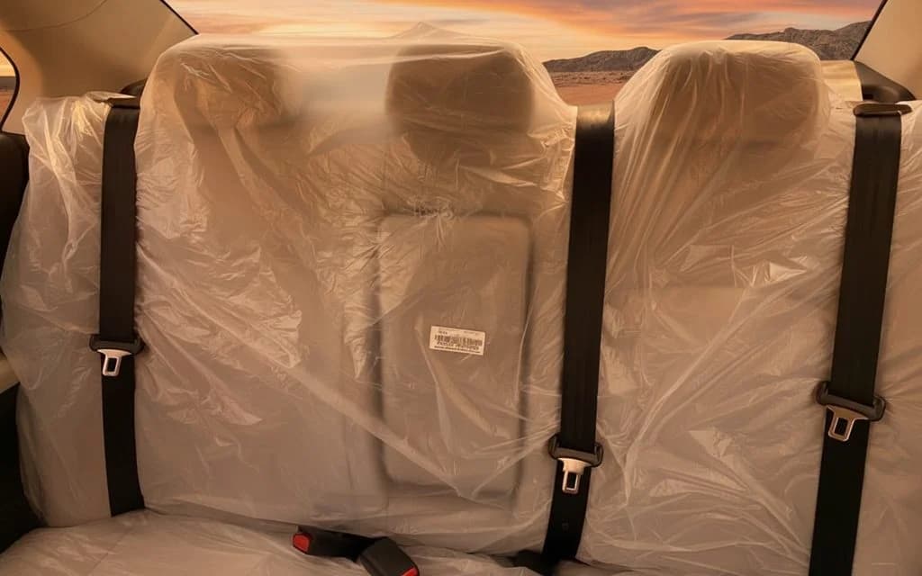 Mitsubishi Attrage 2022 leather seats and cabin – rental in Dubai