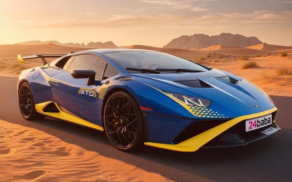 Lamborghini Huracan 2024 Blue cover image – rental in Dubai