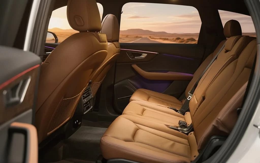 Audi Q7 2024 leather seats and cabin