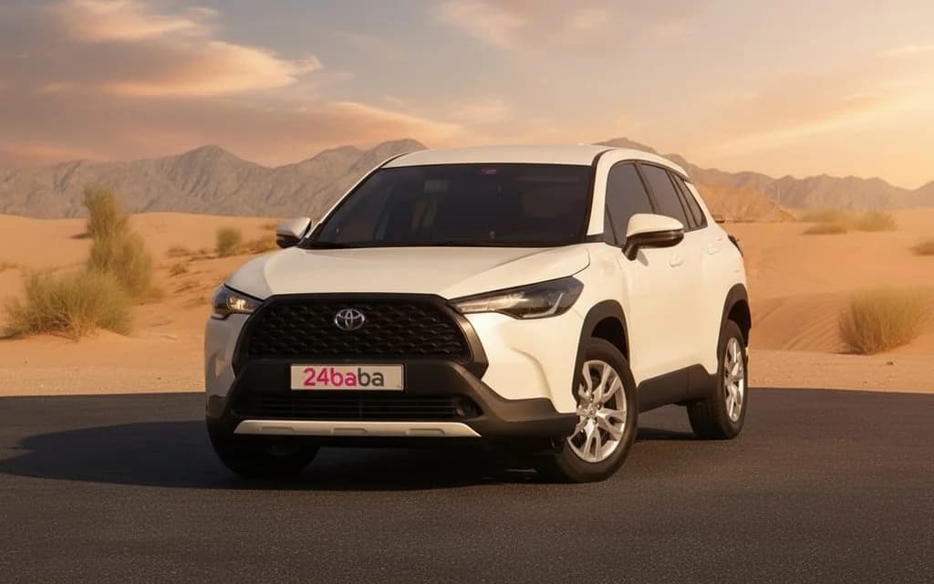Toyota CorollaCross 2023 White cover image – rental in Dubai
