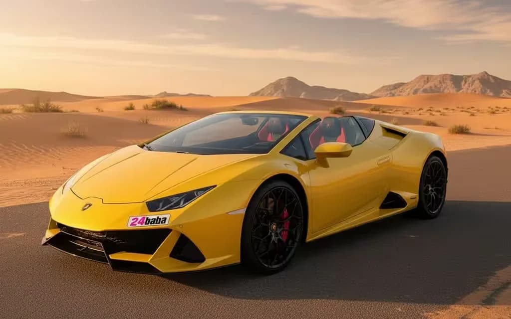 Lamborghini Huracan 2022 Yellow cover image – rental in Dubai