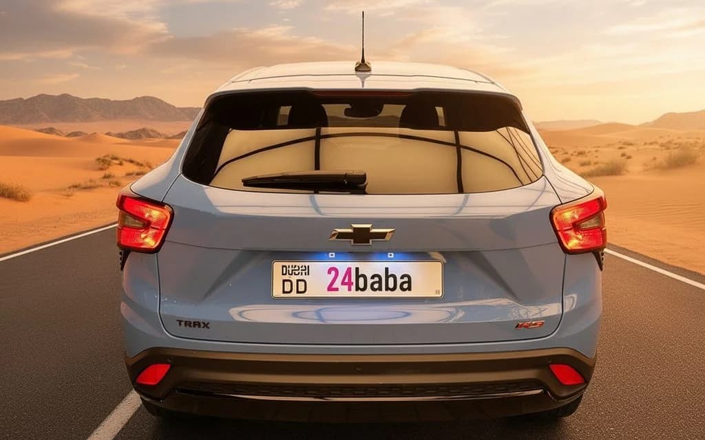 Chevrolet Trax 2024 Blue rear view showing taillights