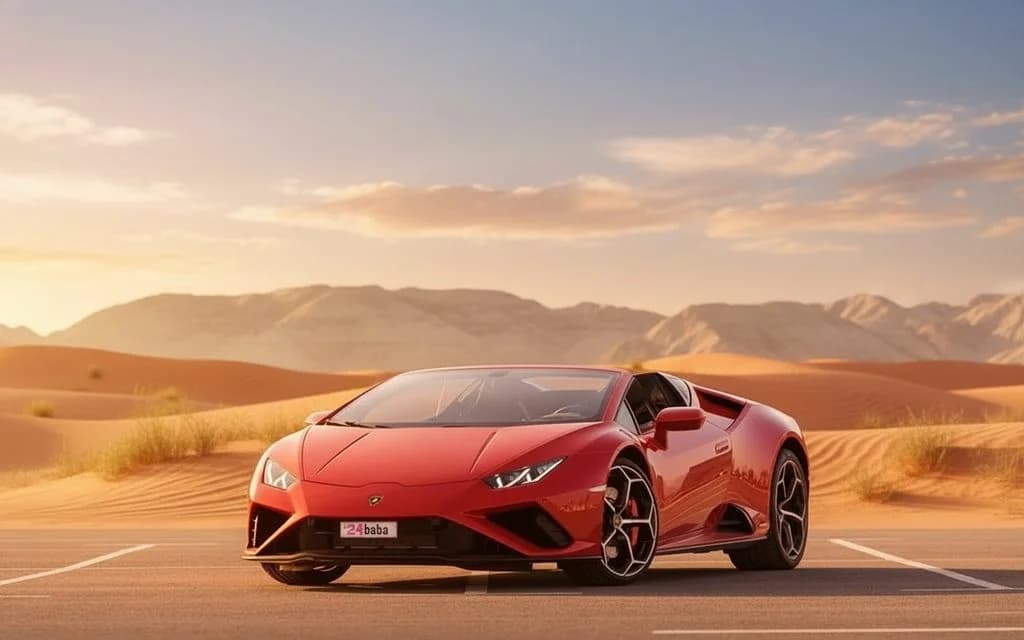 Lamborghini Huracan 2022 Red cover image – rental in Dubai