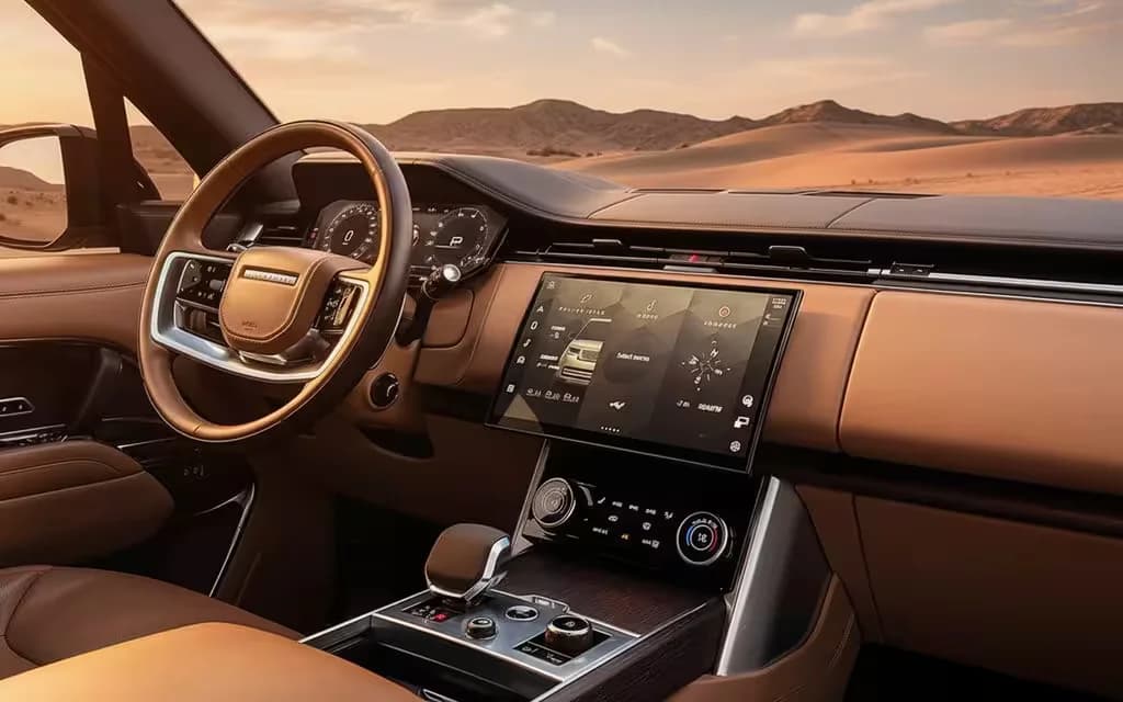 LandRover RangeRoverVogue 2023 interior view showing trim – rental in Dubai