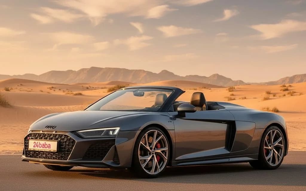 Audi R8 2022 Grey side profile