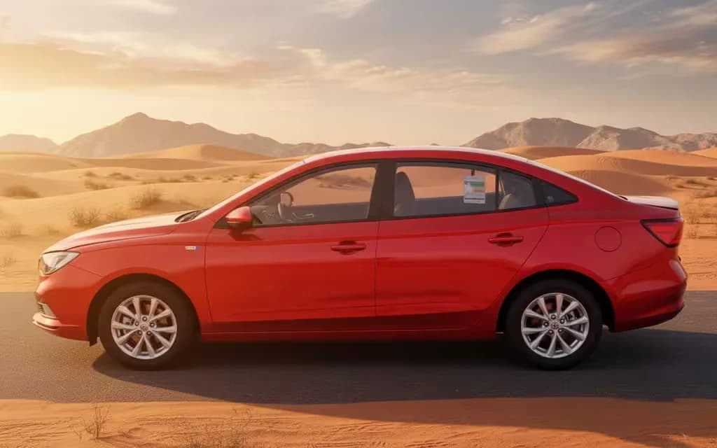 Mg 5 2024 Red side profile – rental in Dubai