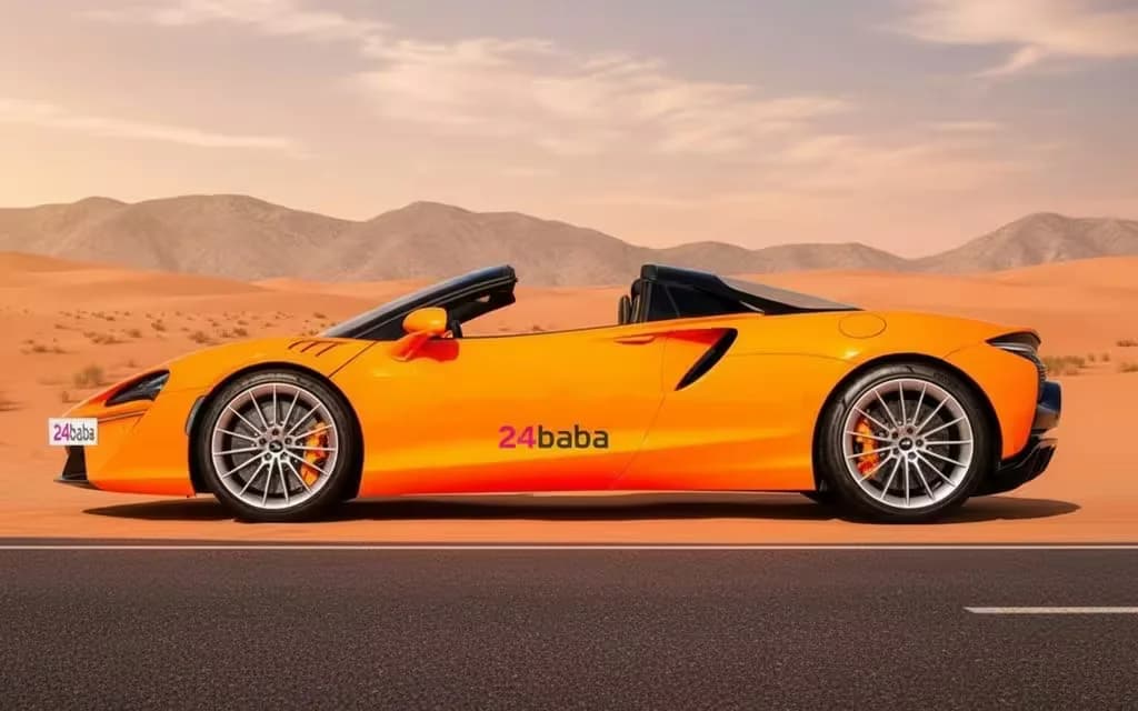 Mclaren Artura 2025 Orange side profile – rental in Dubai