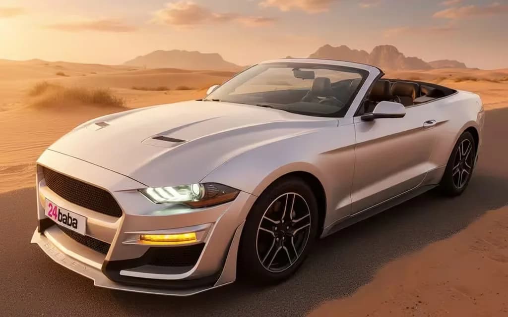 Ford Mustang 2022 Silver cover image – rental in Dubai