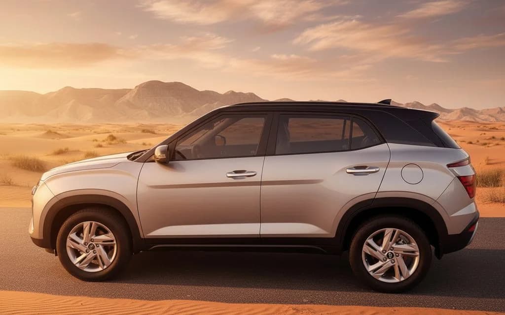 Hyundai Creta 2024 Grey side profile