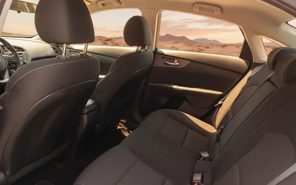 Kia Forte 2021 leather seats and cabin – rental in Dubai