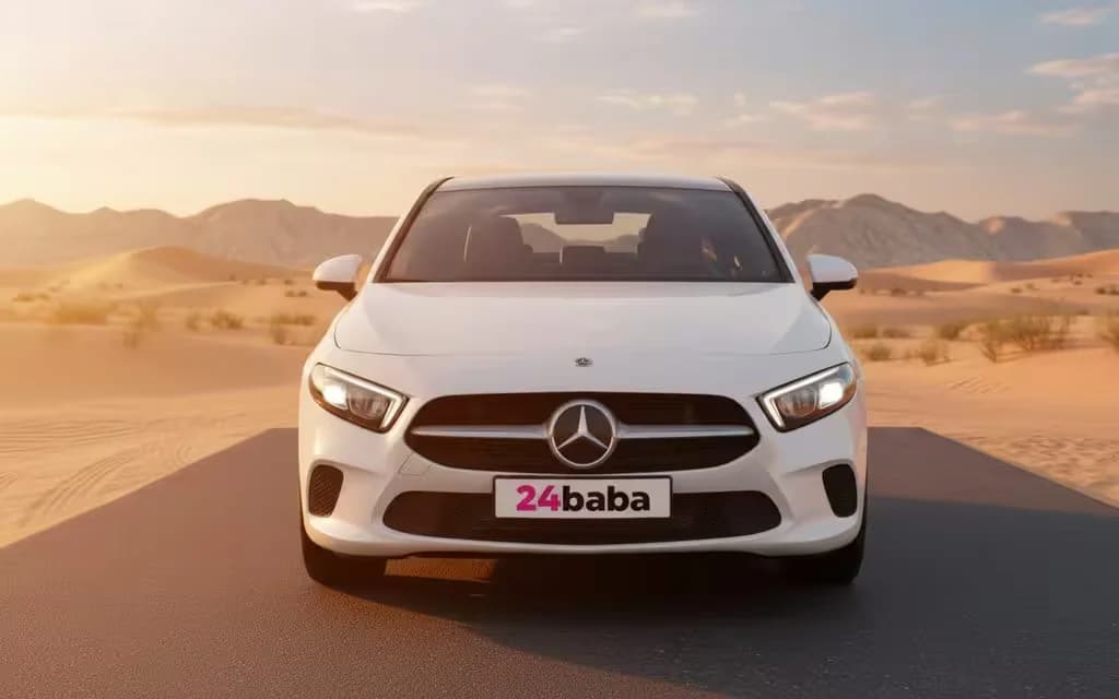 Mercedes A220 2025 White front view with headlights
