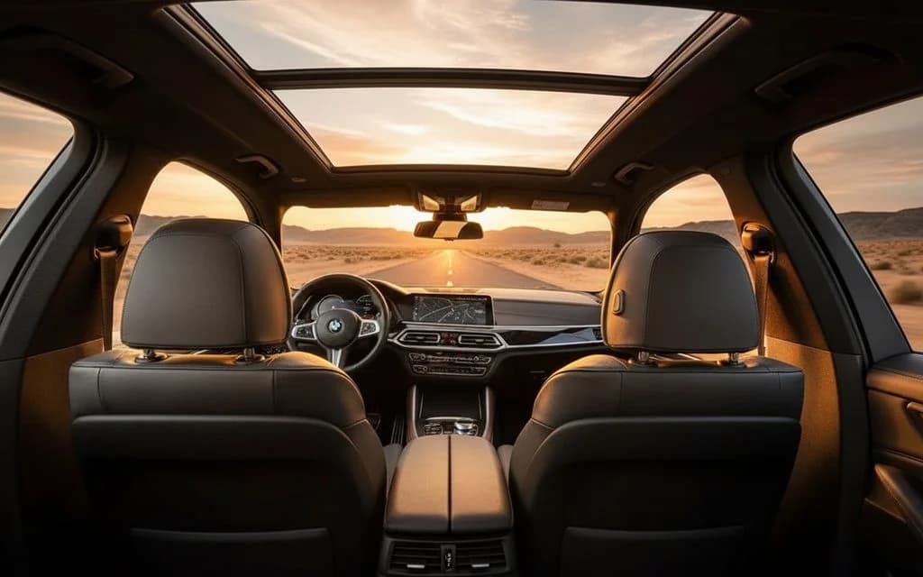 Bmw X5 2020 interior view showing trim – rental in Dubai