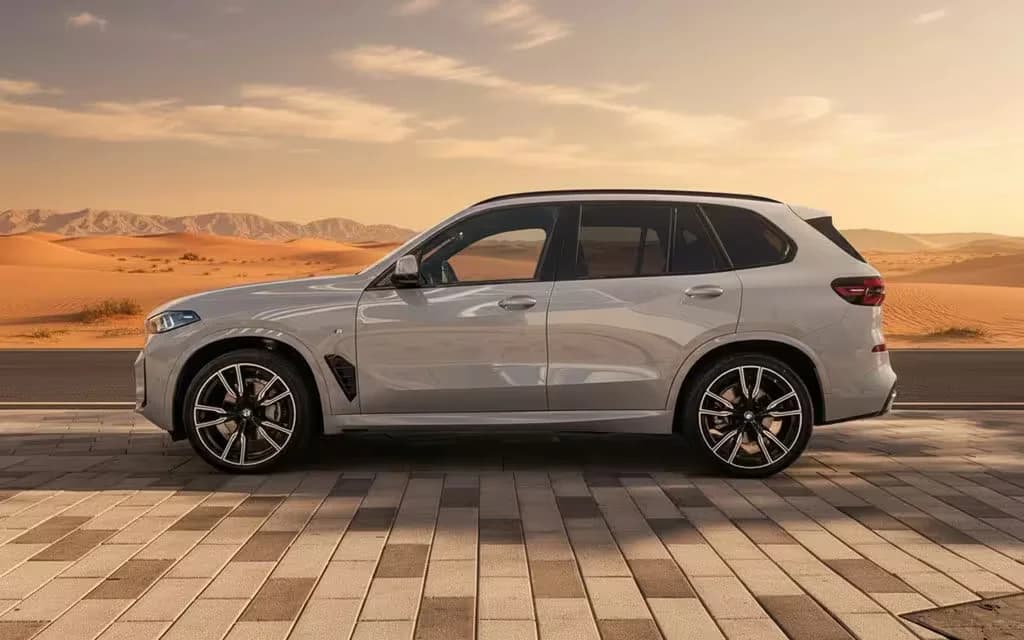 Bmw X5 2024 Grey side profile – rental in Dubai