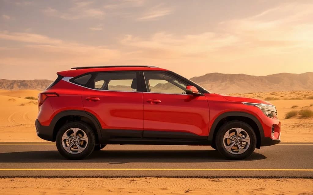 Kia Seltos 2022 Red side profile