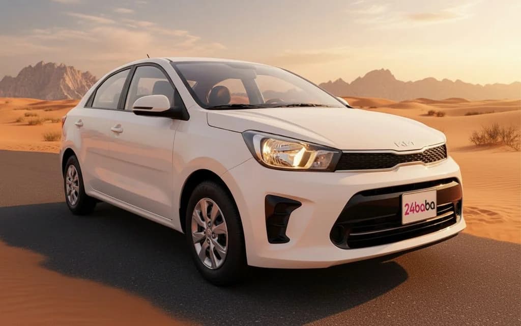 Kia Pegas 2024 White Rent in Dubai