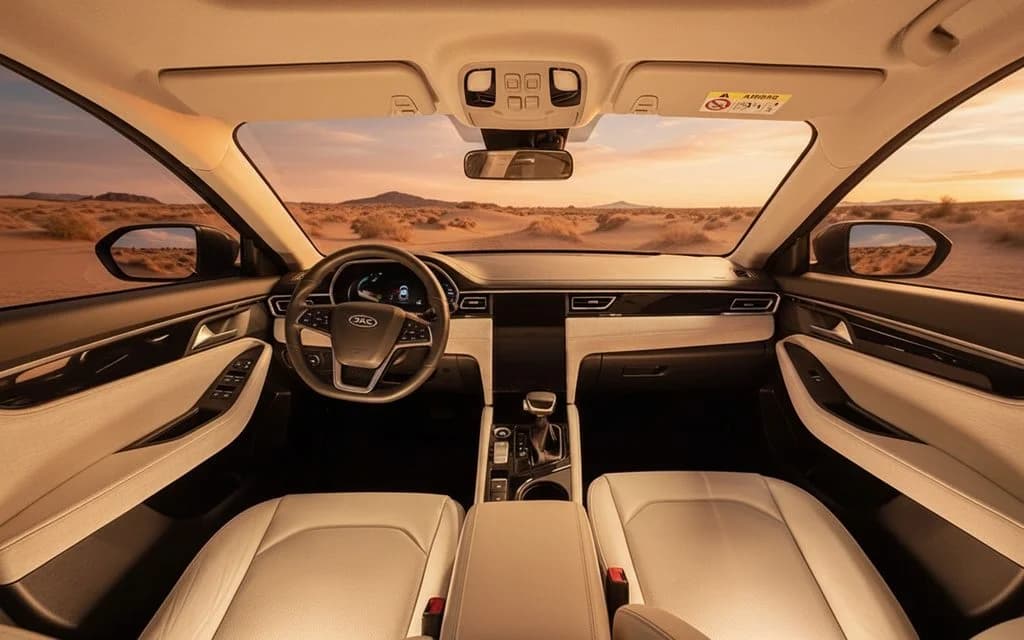 Jac J7 2023 interior view showing trim