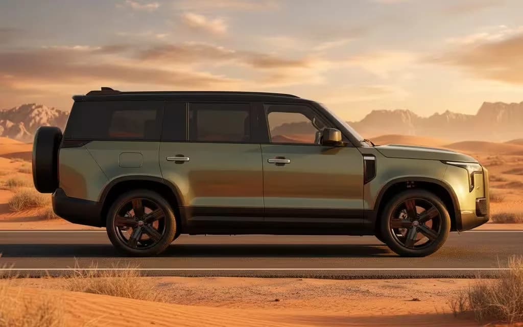 RoxMotor 01 2024 Green side profile – rental in Dubai