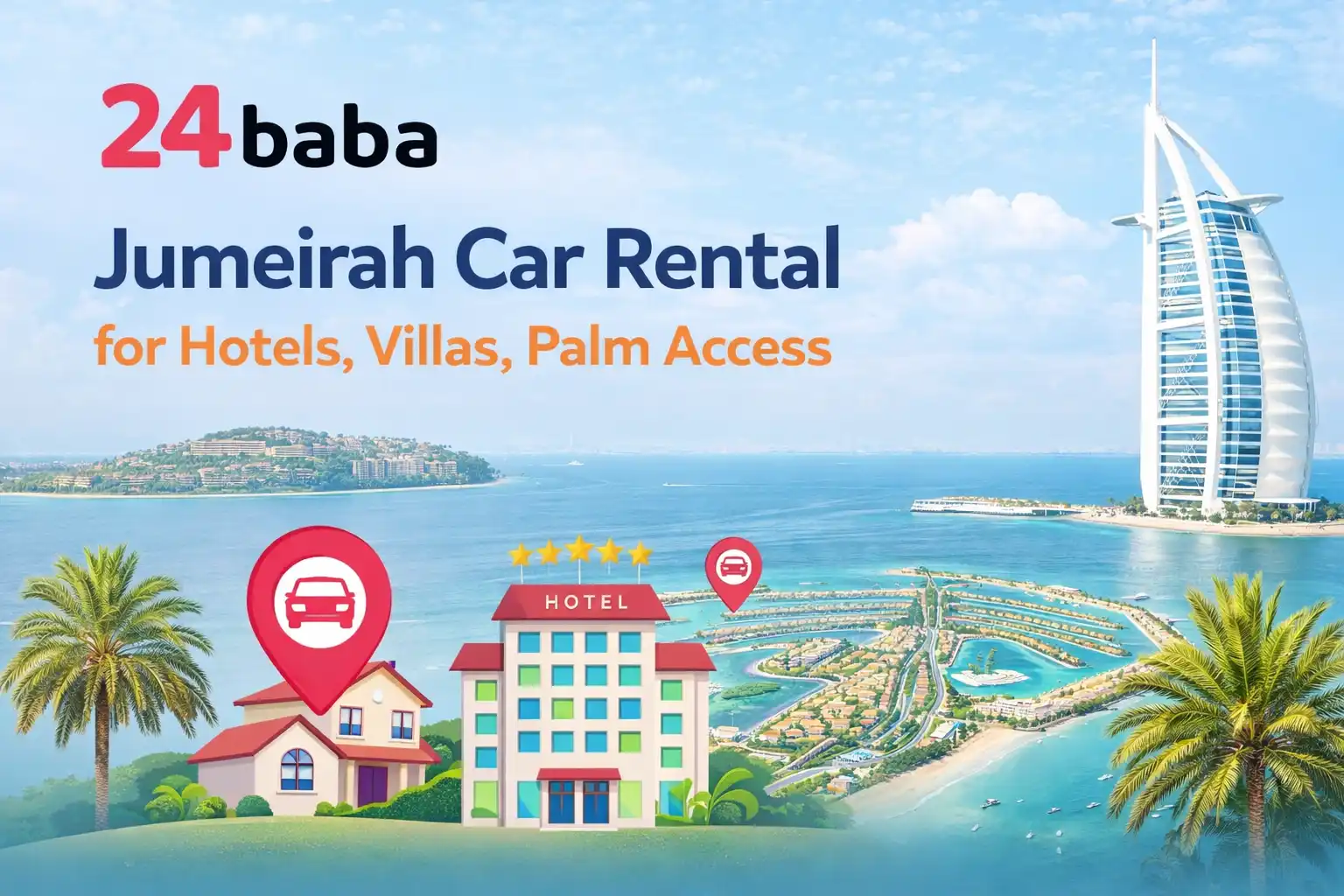 Jumeirah Car Rental for Hotels, Villas, Palm Access