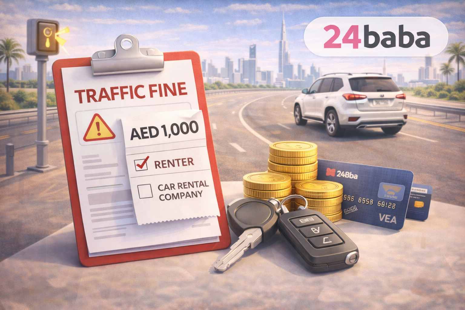Traffic Fine Responsibility When Renting a Car in Dubai