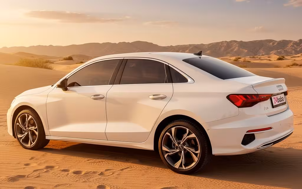 Audi A3 2024 alloy wheel close up – rental in Dubai